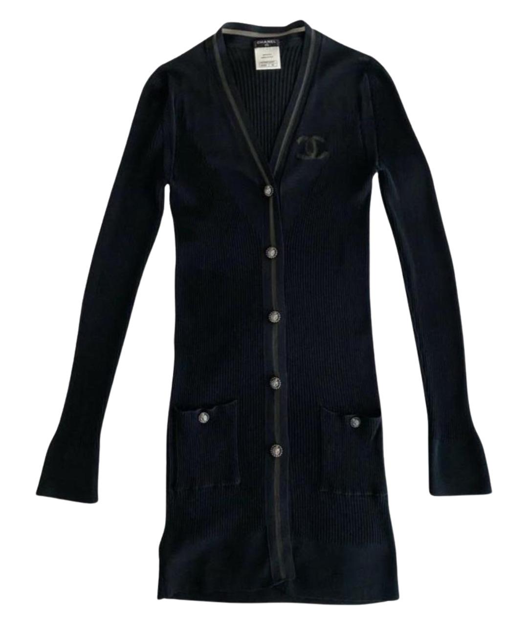 CHANEL Темно-синий хлопковый кардиган, фото 1