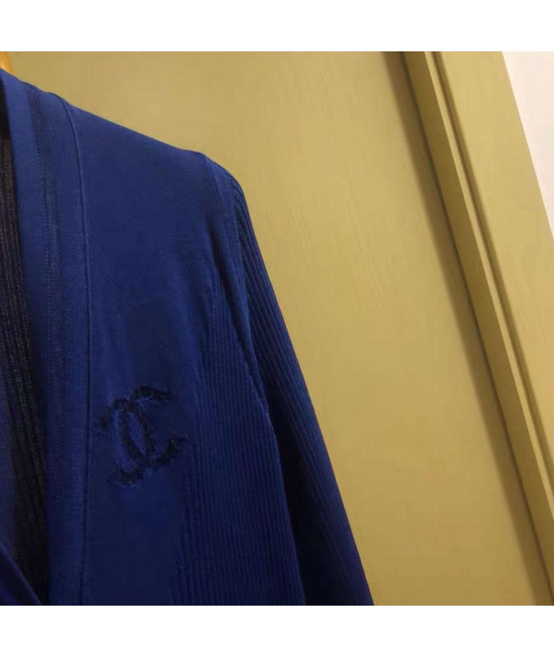 CHANEL Темно-синий хлопковый кардиган, фото 5