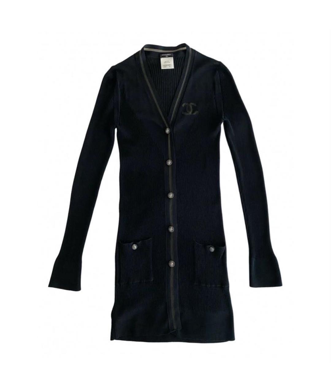 CHANEL Темно-синий хлопковый кардиган, фото 9