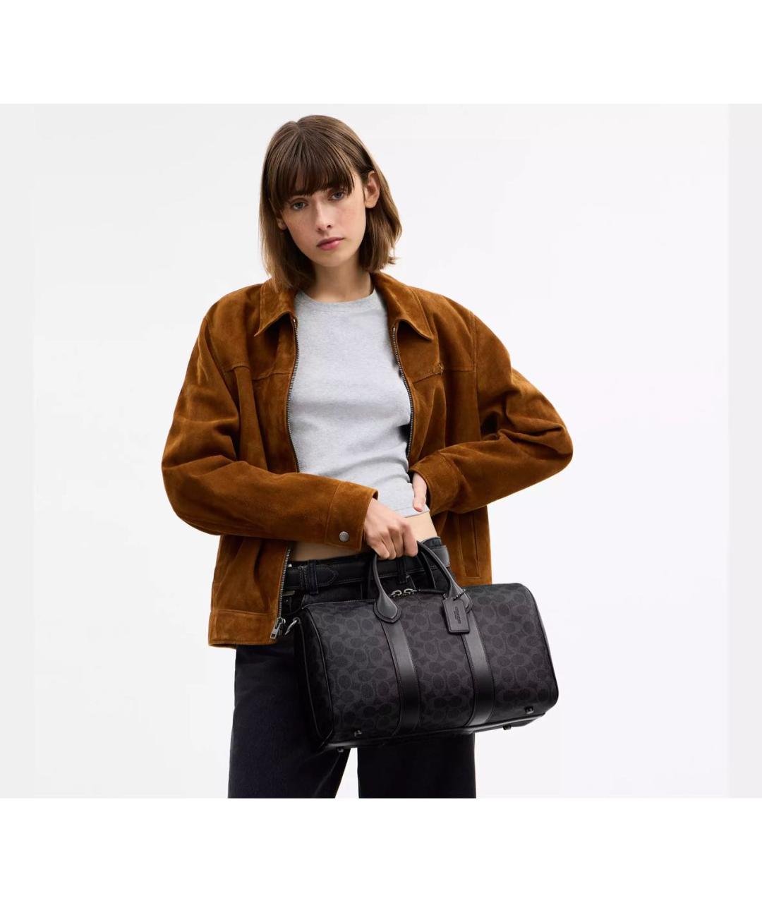 COACH Черная дорожная/спортивная сумка, фото 5