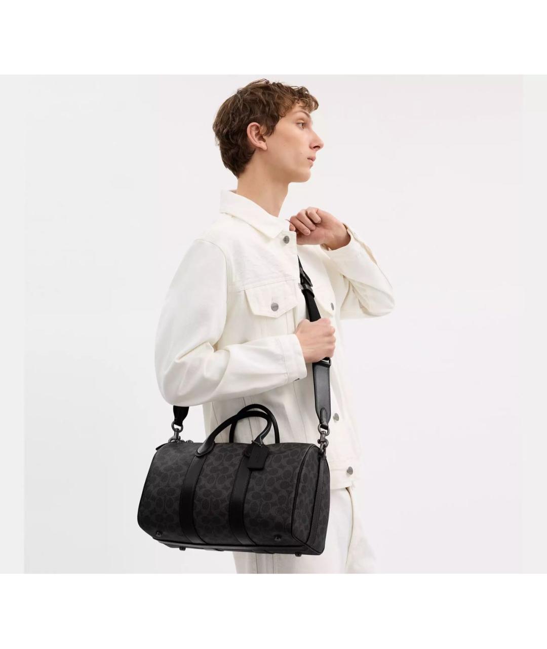 COACH Черная дорожная/спортивная сумка, фото 6