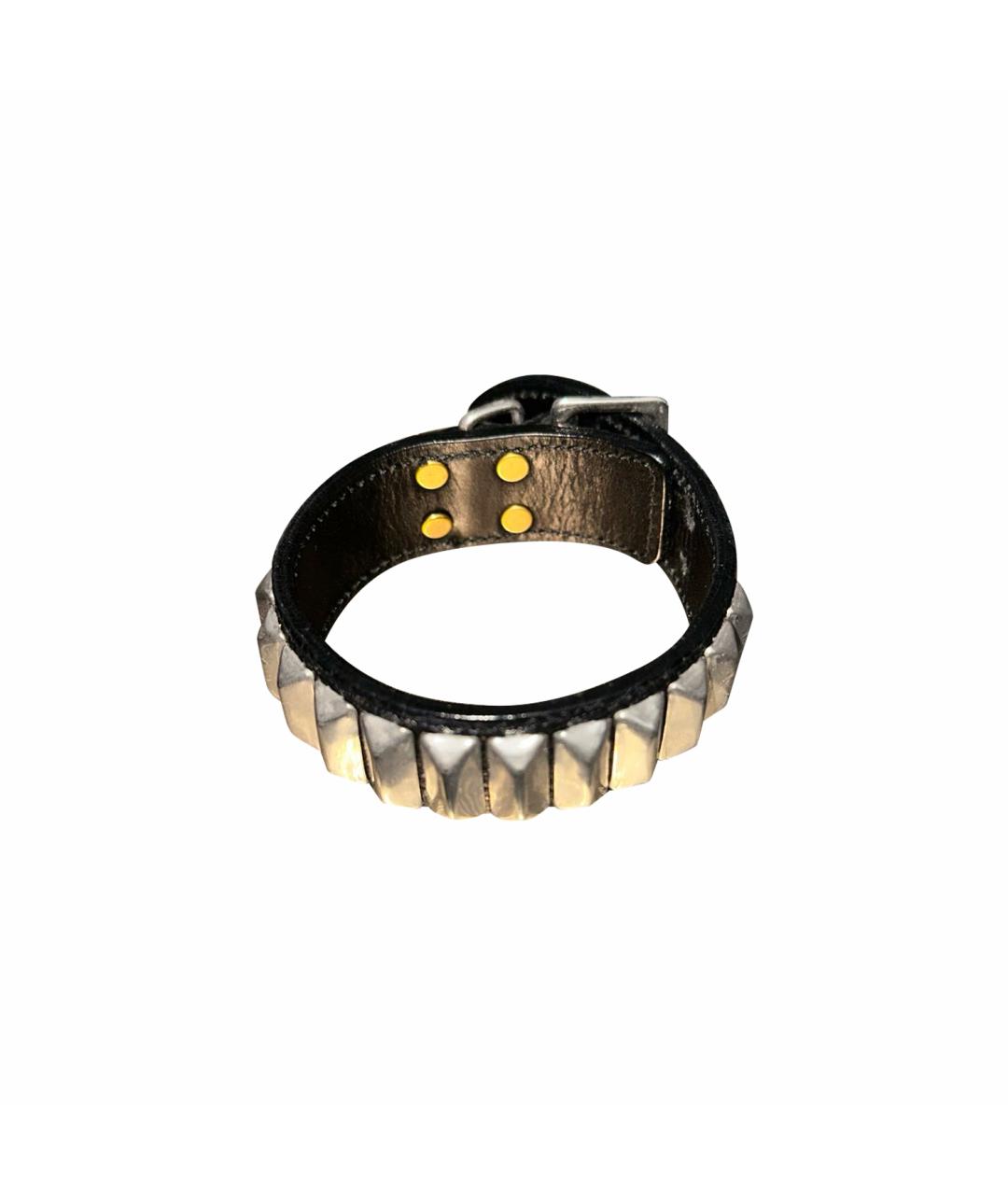 UNDERCOVER Черный кожаный браслет, фото 1