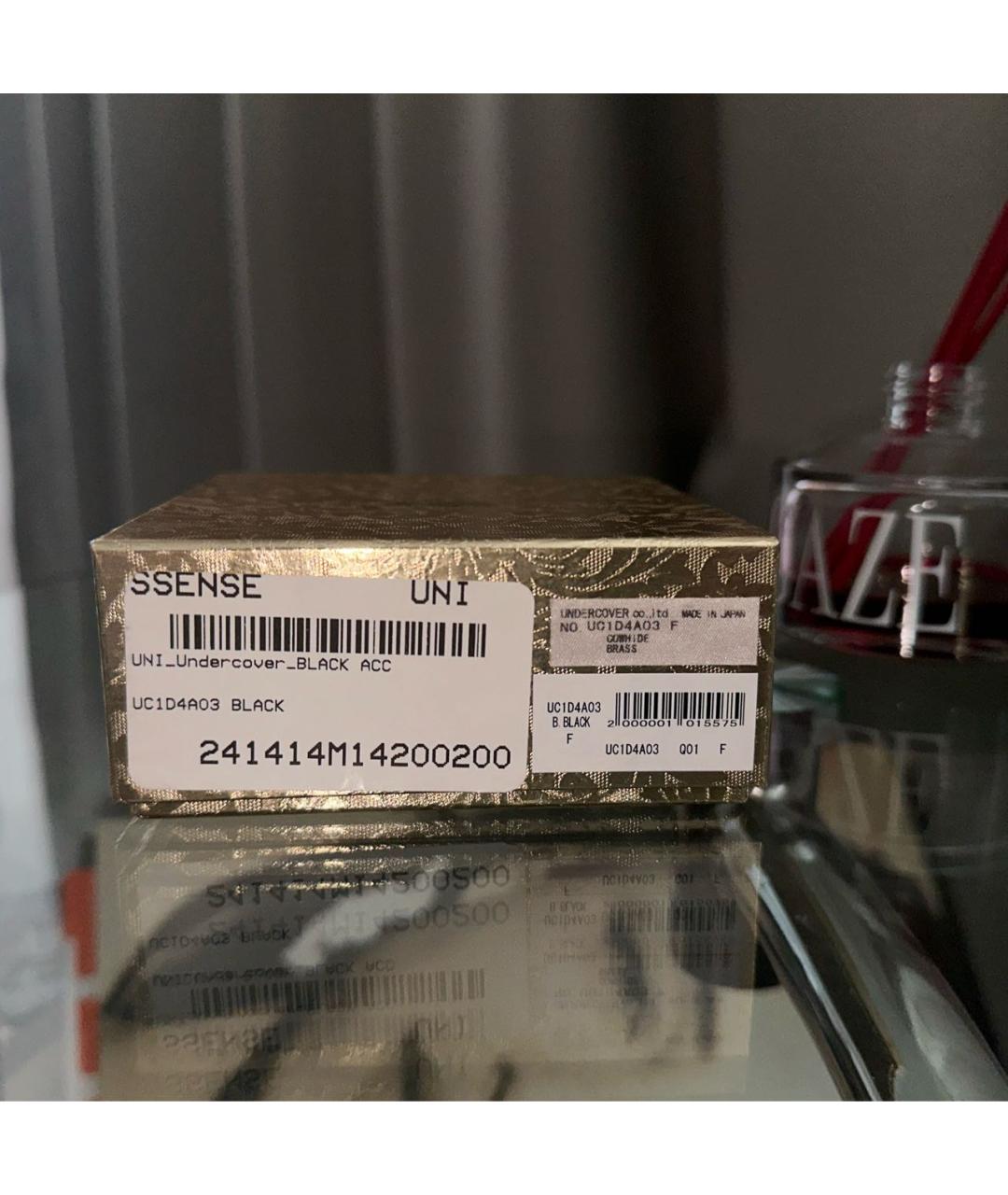 UNDERCOVER Черный кожаный браслет, фото 6