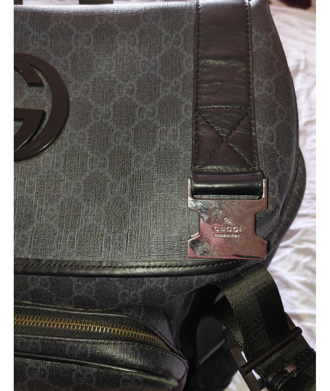 GUCCI Черный кожаный рюкзак, фото 2