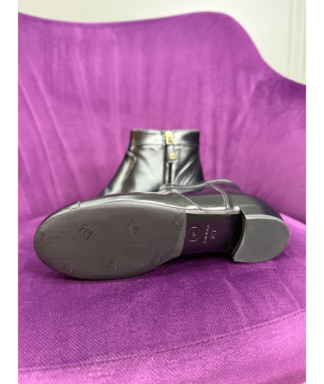 CHANEL Черные кожаные ботильоны, фото 5