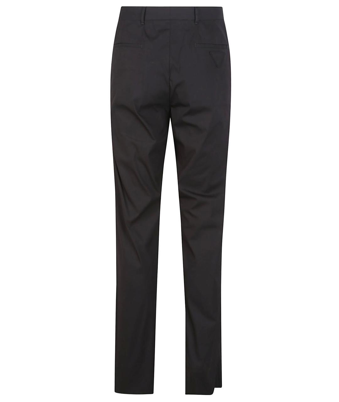 PRADA Черные хлопковые повседневные брюки, фото 2