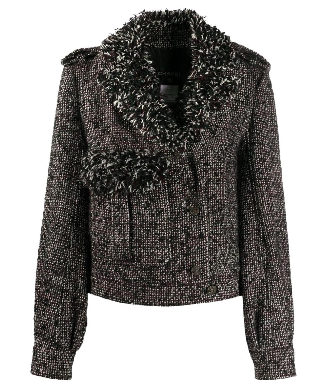 CHANEL Серая шерстяная куртка, фото 1