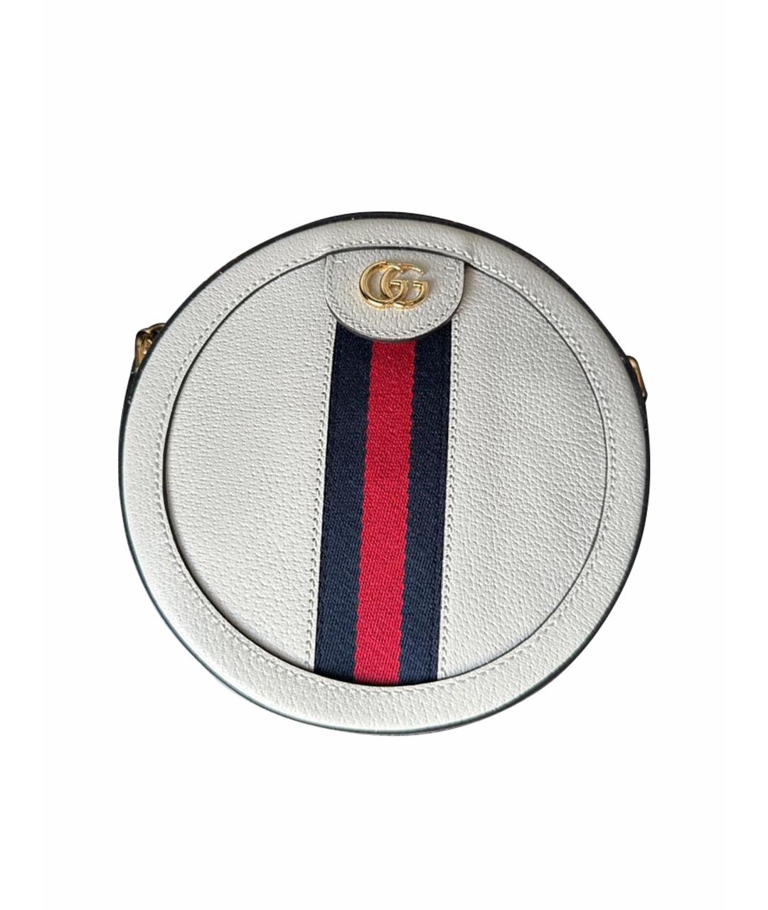 GUCCI Белая кожаная сумка через плечо, фото 1