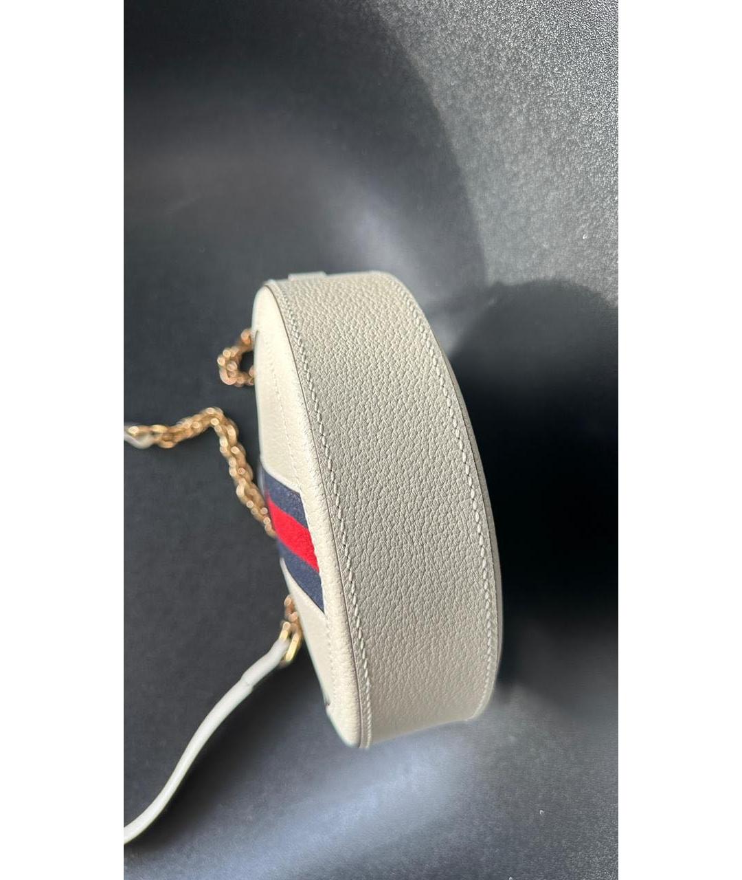 GUCCI Белая кожаная сумка через плечо, фото 3