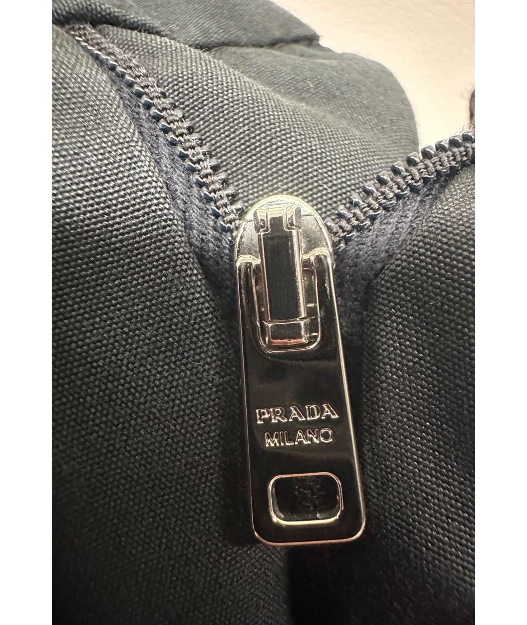 PRADA Черные хлопковые повседневные брюки, фото 4