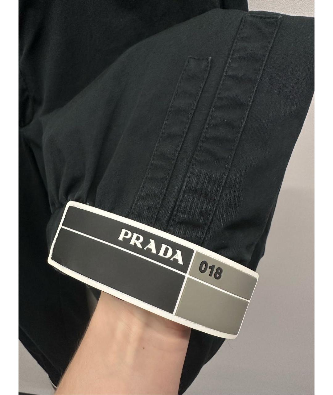 PRADA Черные хлопковые повседневные брюки, фото 3