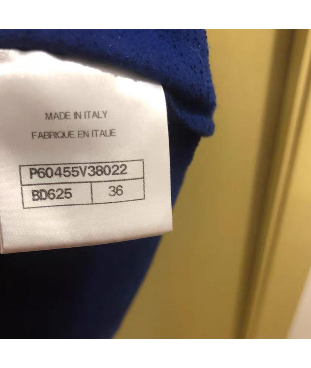 CHANEL Темно-синяя хлопковая футболка, фото 8