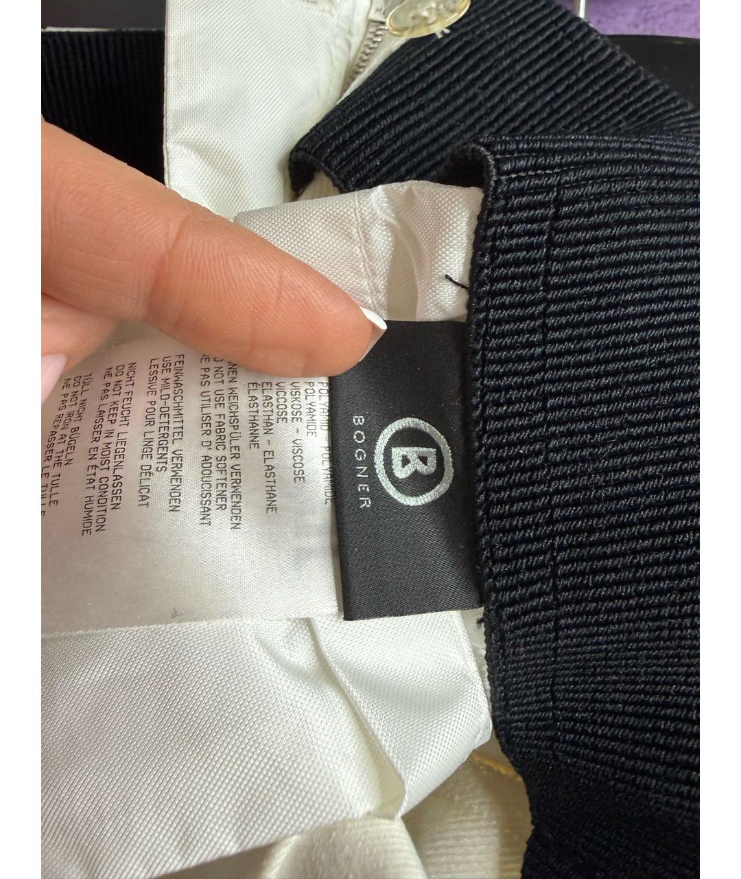 BOGNER Белые вискозные брюки узкие, фото 3