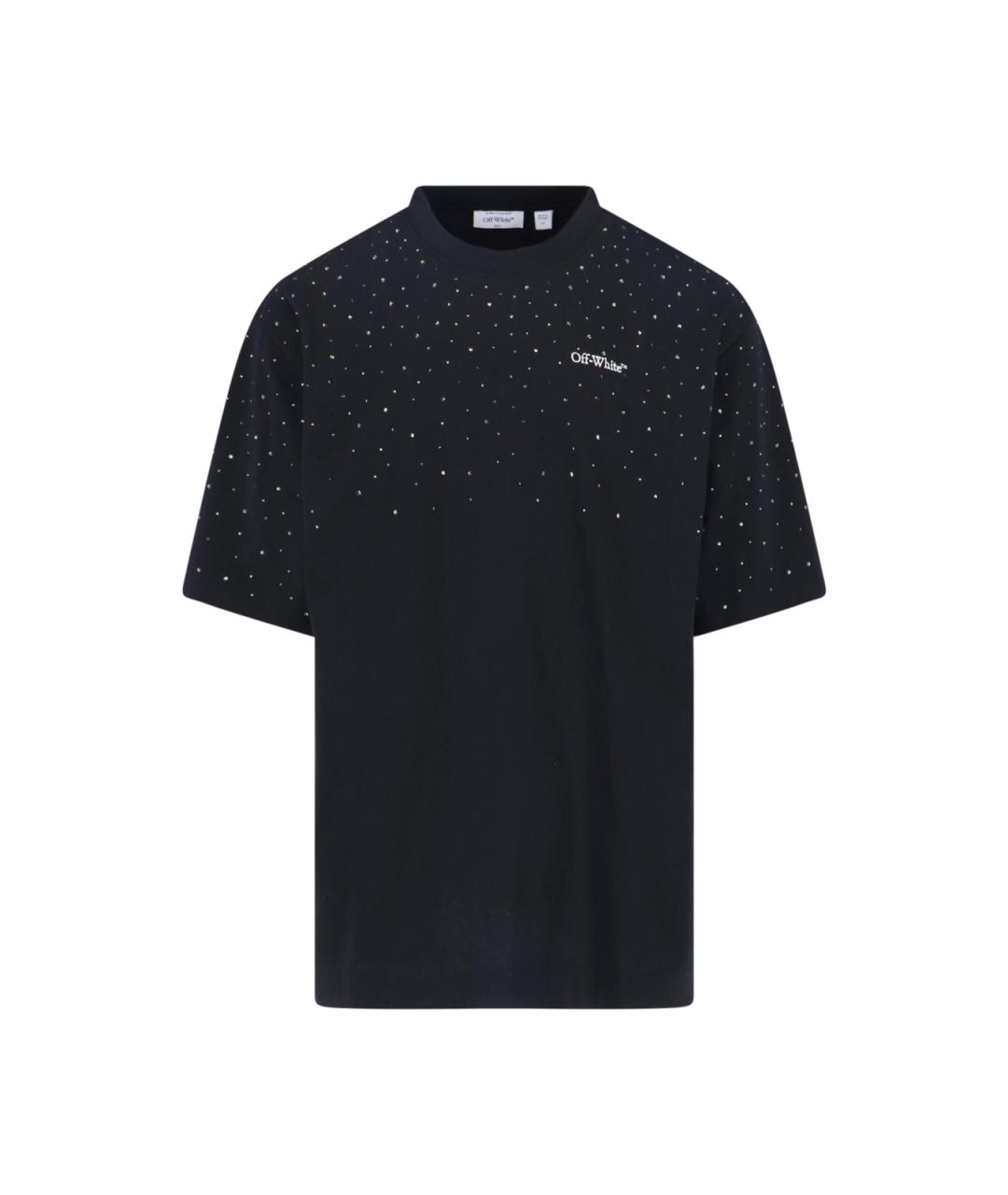OFF-WHITE Черная хлопковая футболка, фото 1