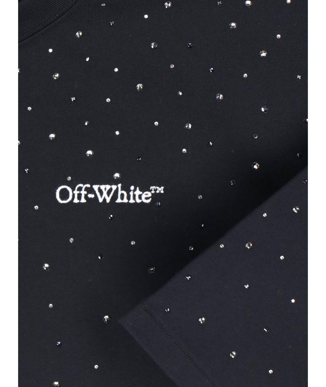 OFF-WHITE Черная хлопковая футболка, фото 3