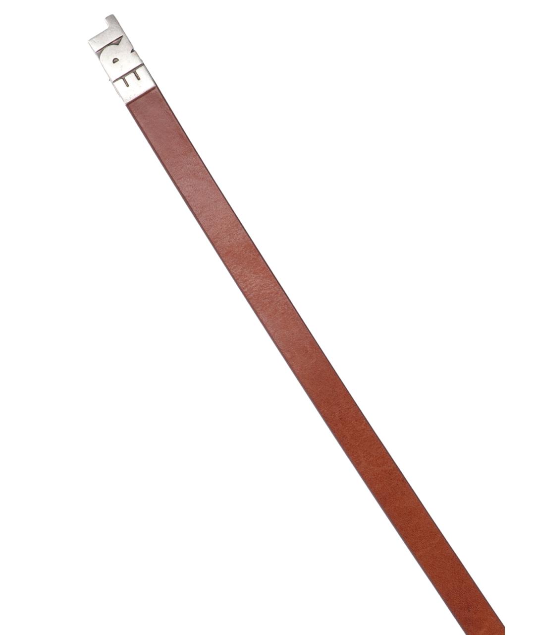 ERL Коричневый кожаный ремень, фото 3
