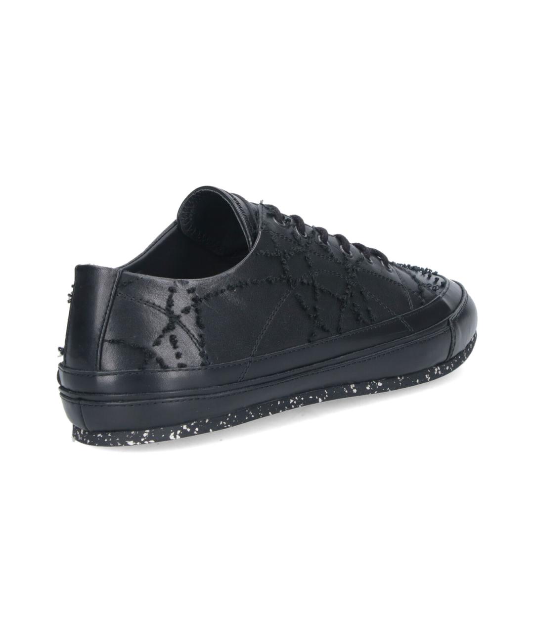 KIKO KOSTADINOV Черные кожаные низкие кроссовки / кеды, фото 4
