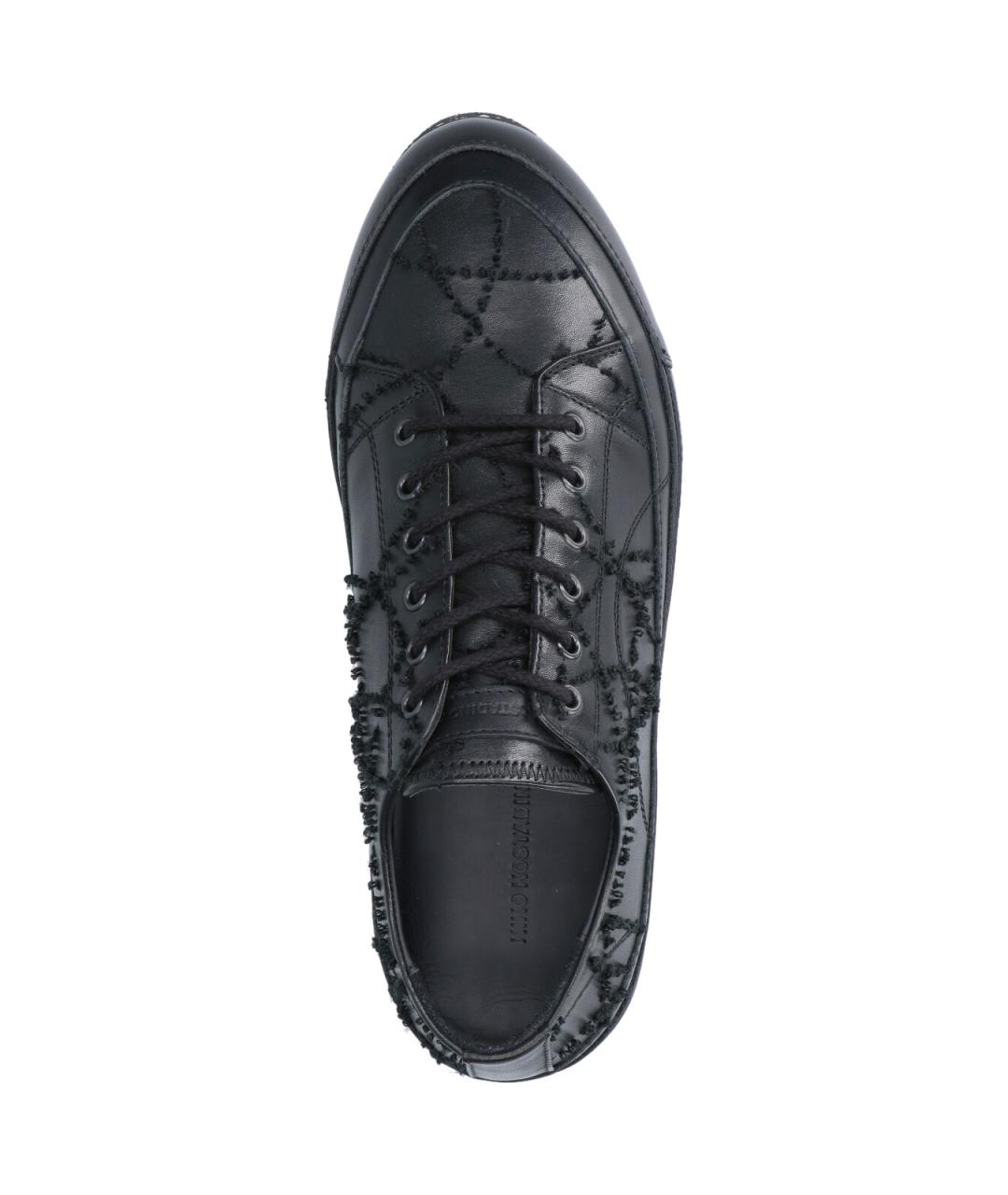 KIKO KOSTADINOV Черные кожаные низкие кроссовки / кеды, фото 5