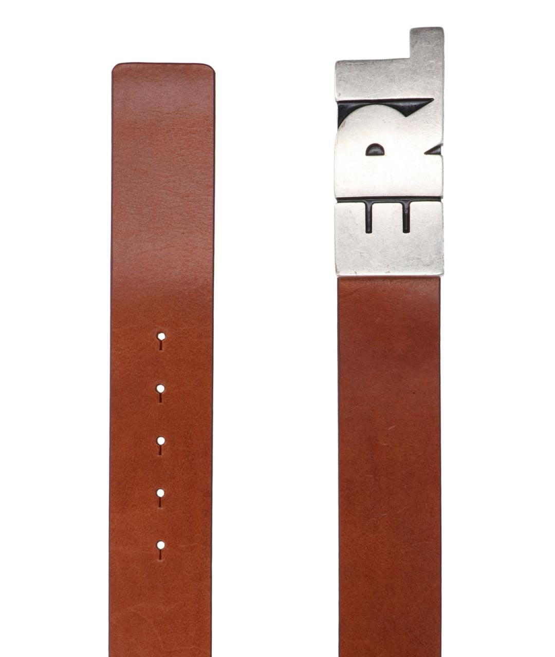ERL Коричневый кожаный ремень, фото 2