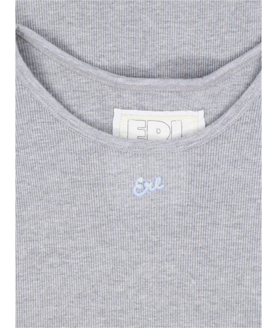 ERL Серая хлопко-полиэстеровая майка, фото 3