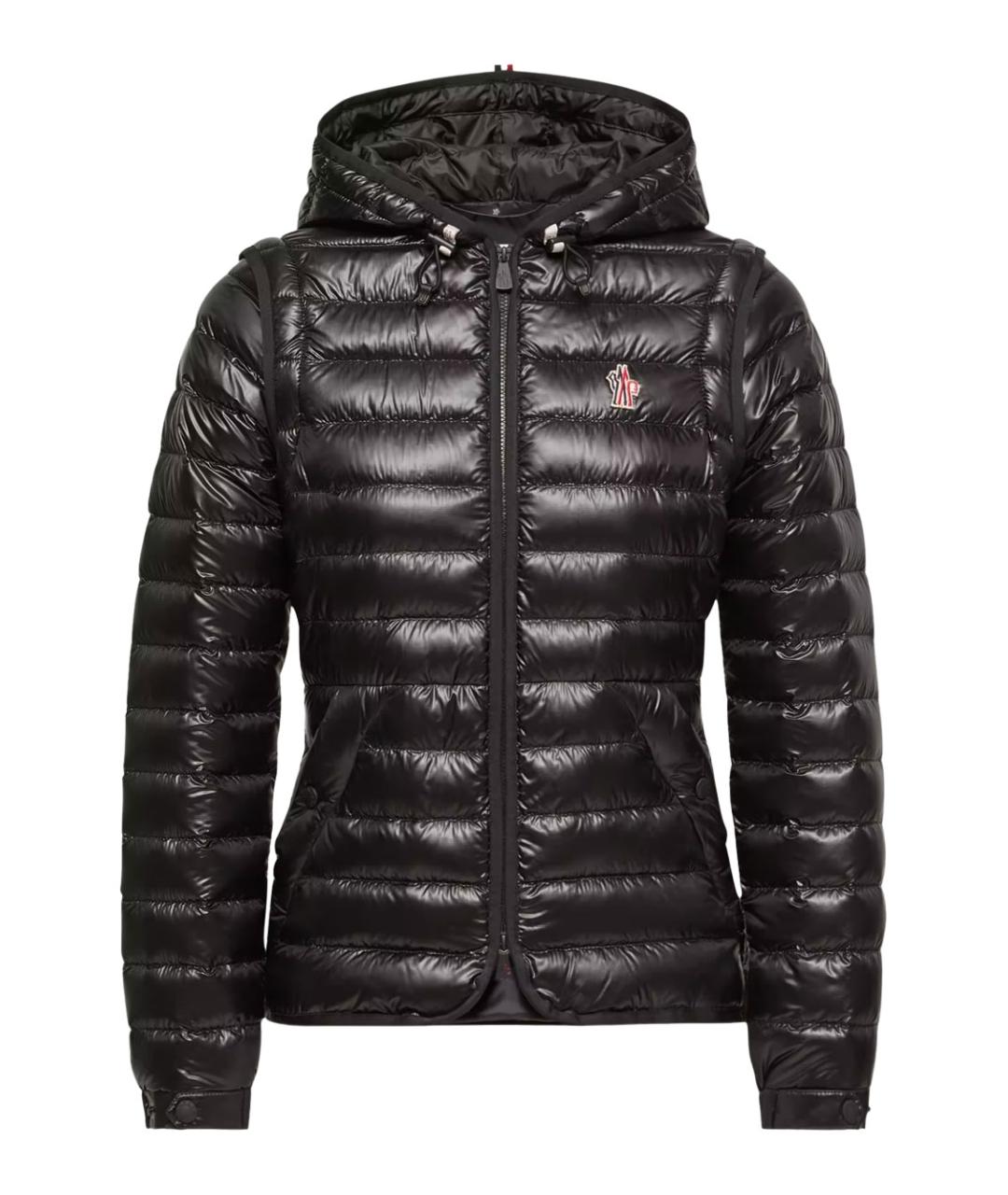 MONCLER Черный полиамидовый пуховик, фото 1