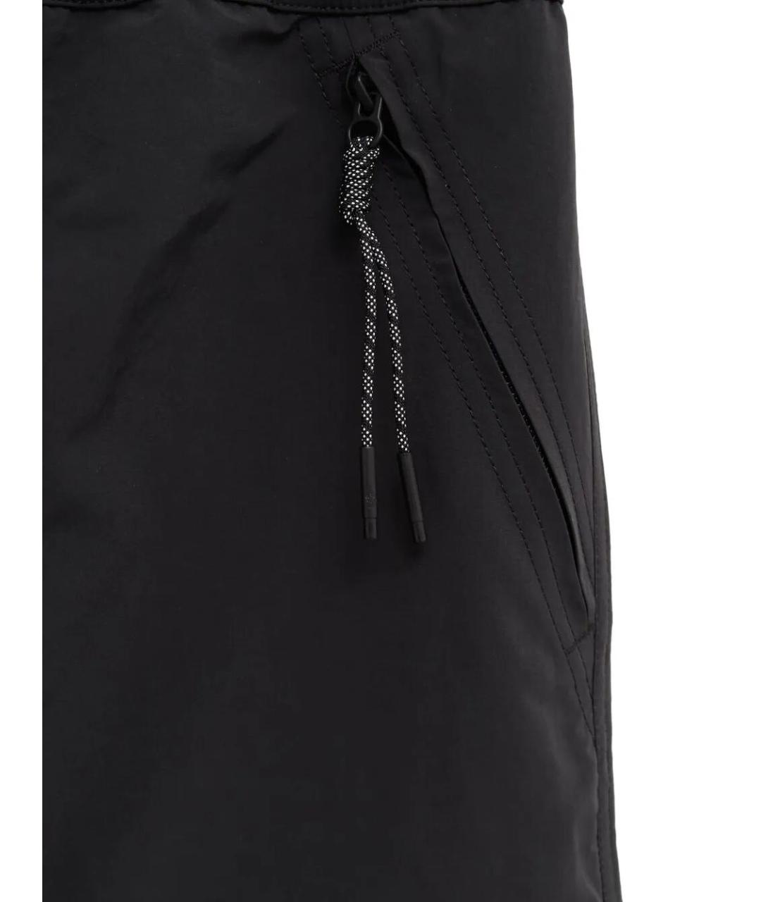 MONCLER Черные полиэстеровые шорты, фото 3