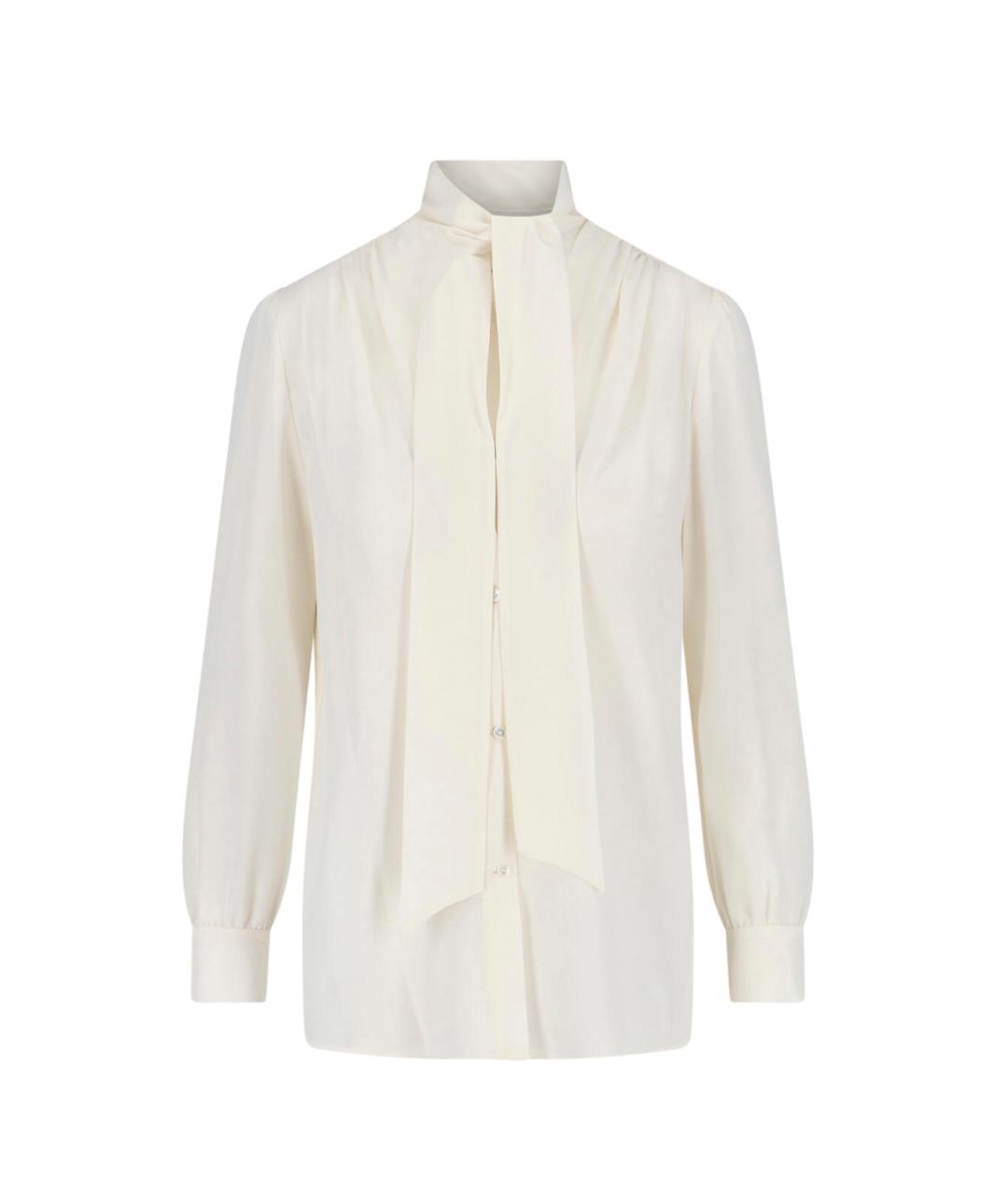 NILI LOTAN Белая шелковая рубашка, фото 1