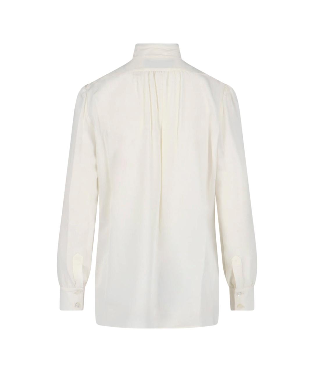 NILI LOTAN Белая шелковая рубашка, фото 2