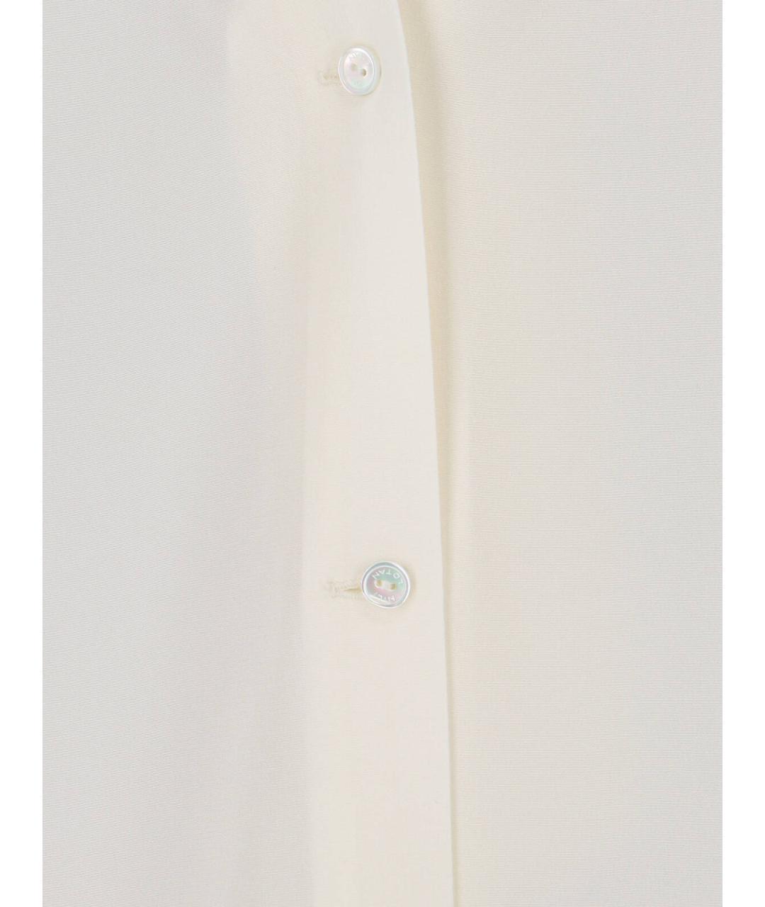 NILI LOTAN Белая шелковая рубашка, фото 4