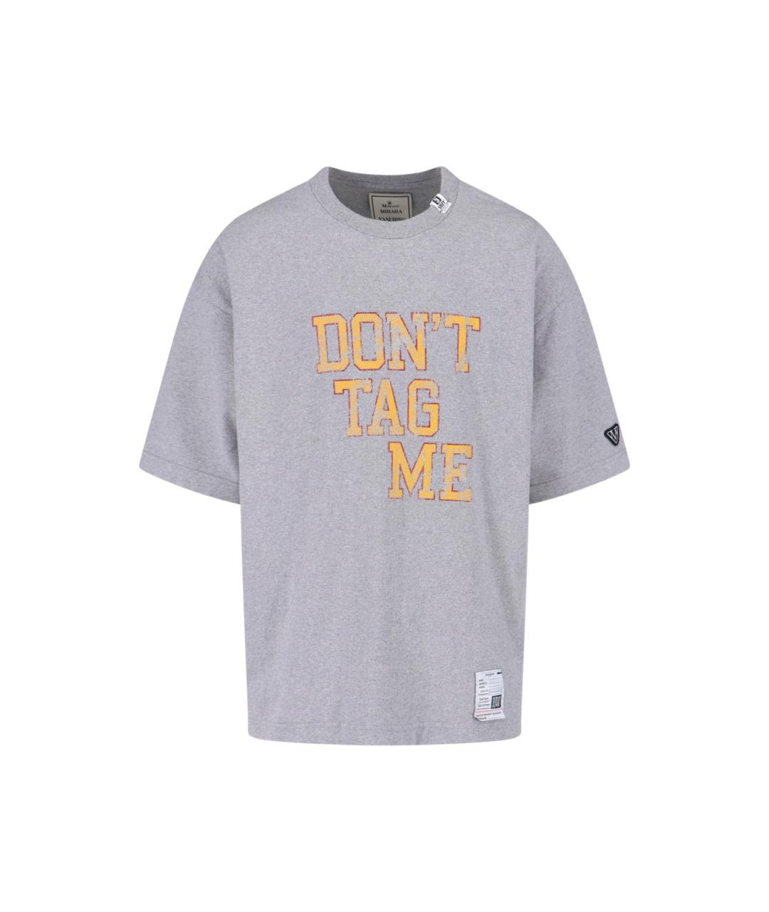 MAISON MIHARA YASUHIRO Серая хлопковая футболка, фото 1