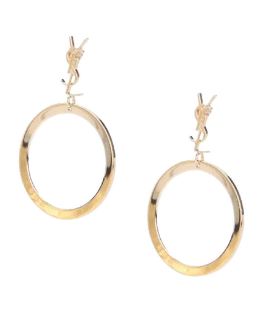 SAINT LAURENT Золотые металлические серьги, фото 1