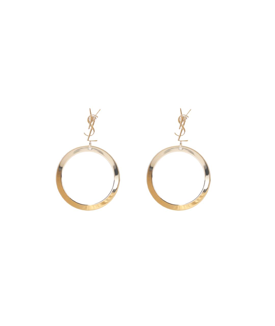 SAINT LAURENT Золотые металлические серьги, фото 3