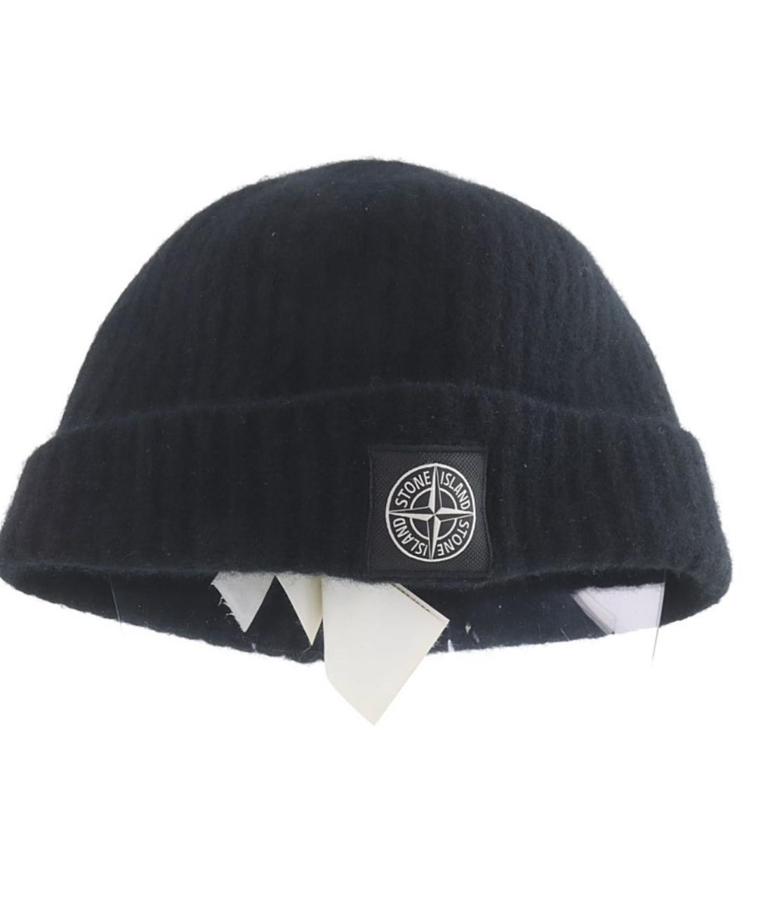 STONE ISLAND Черная шерстяная шапка, фото 4