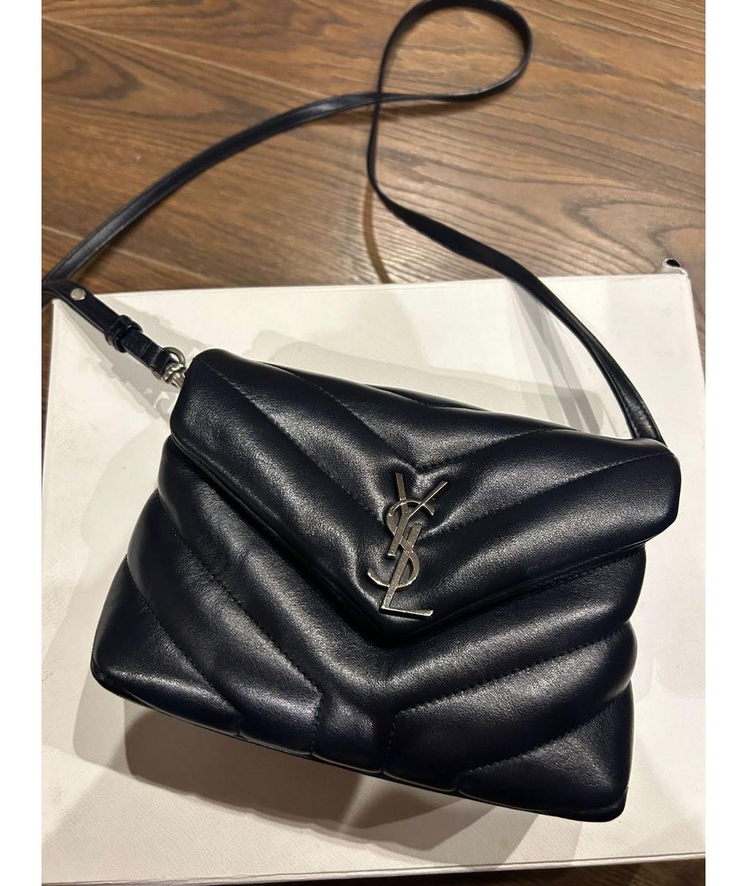 SAINT LAURENT Черная кожаная сумка через плечо, фото 3