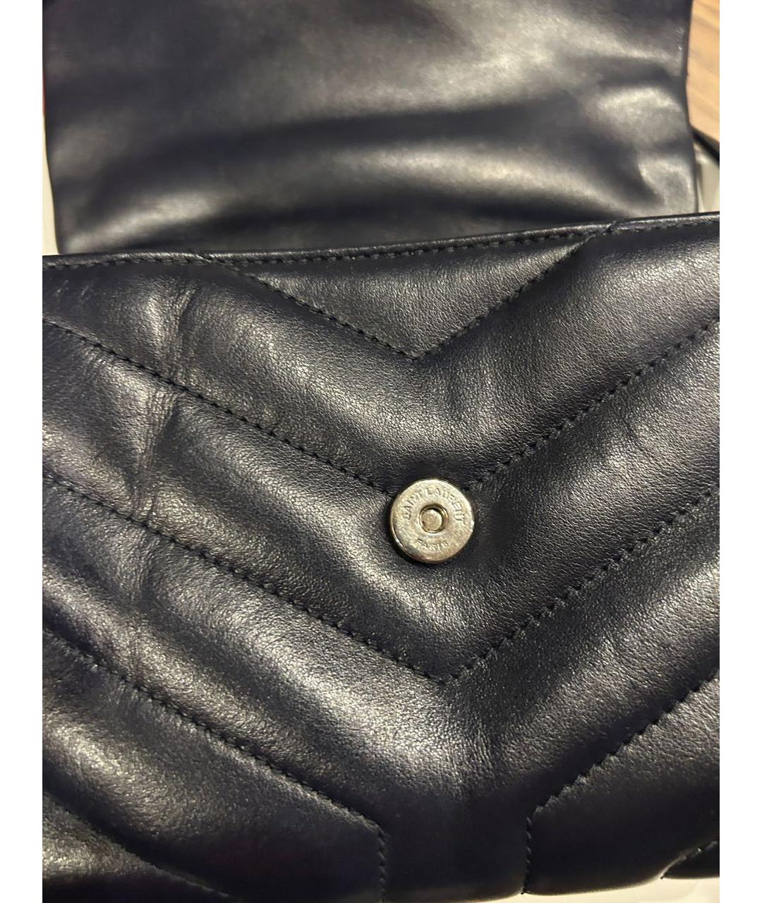 SAINT LAURENT Черная кожаная сумка через плечо, фото 5