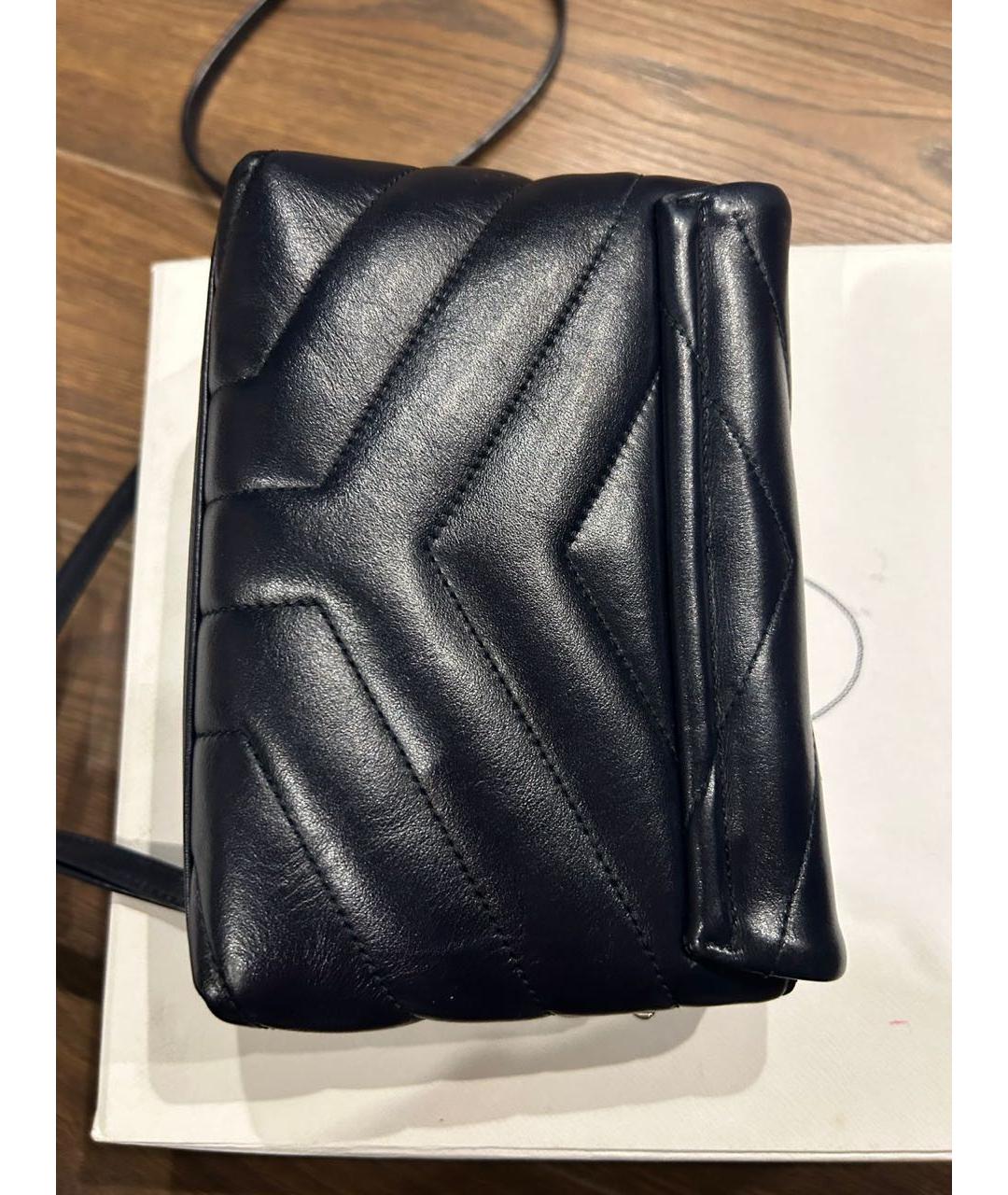 SAINT LAURENT Черная кожаная сумка через плечо, фото 2