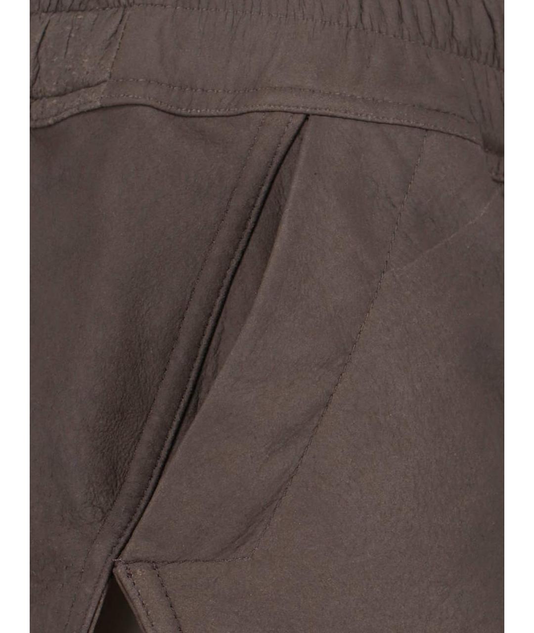 RICK OWENS Коричневые полиамидовые шорты, фото 4