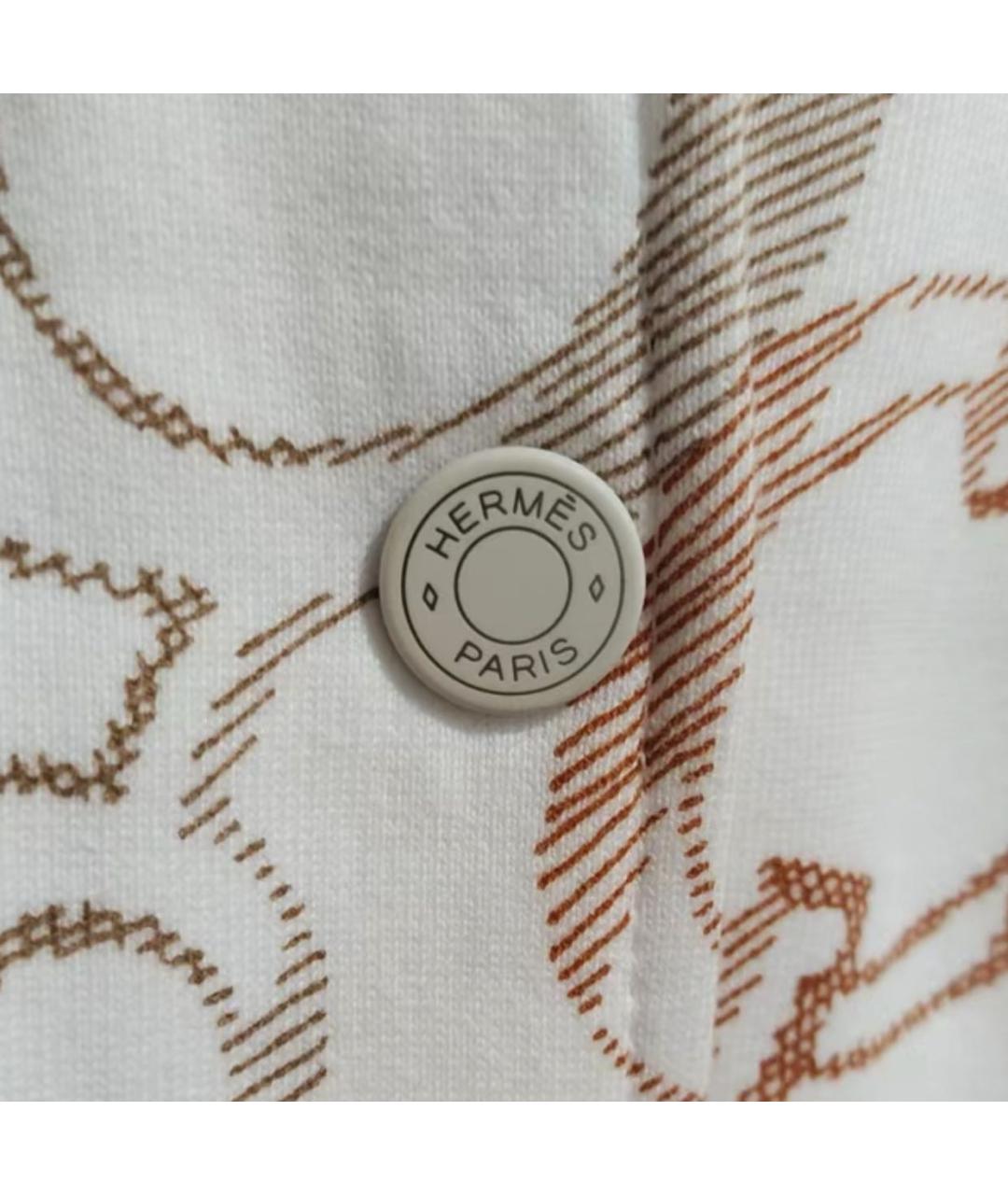 HERMES Белая хлопковая куртка, фото 7