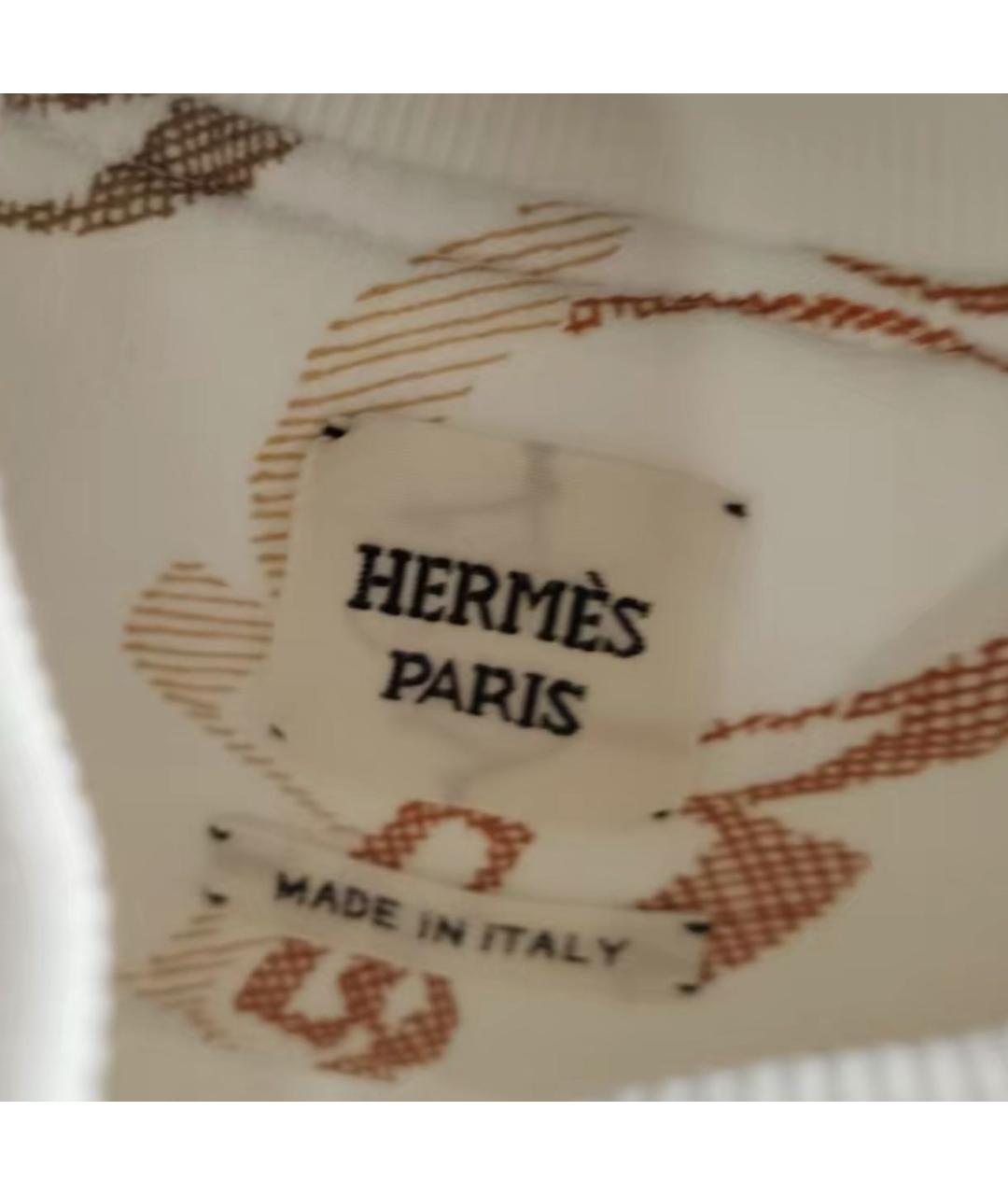 HERMES Белая хлопковая куртка, фото 8