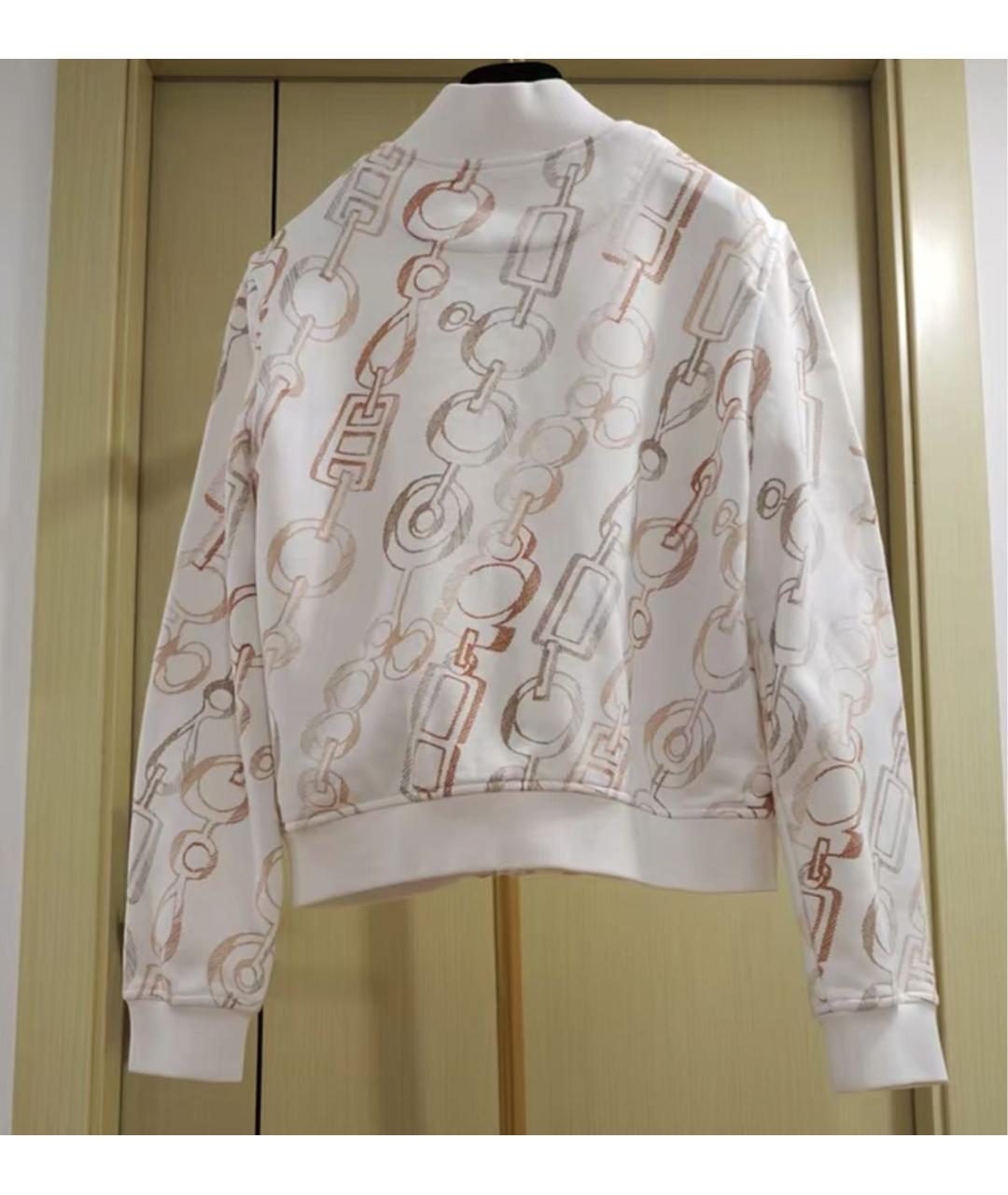 HERMES Белая хлопковая куртка, фото 5