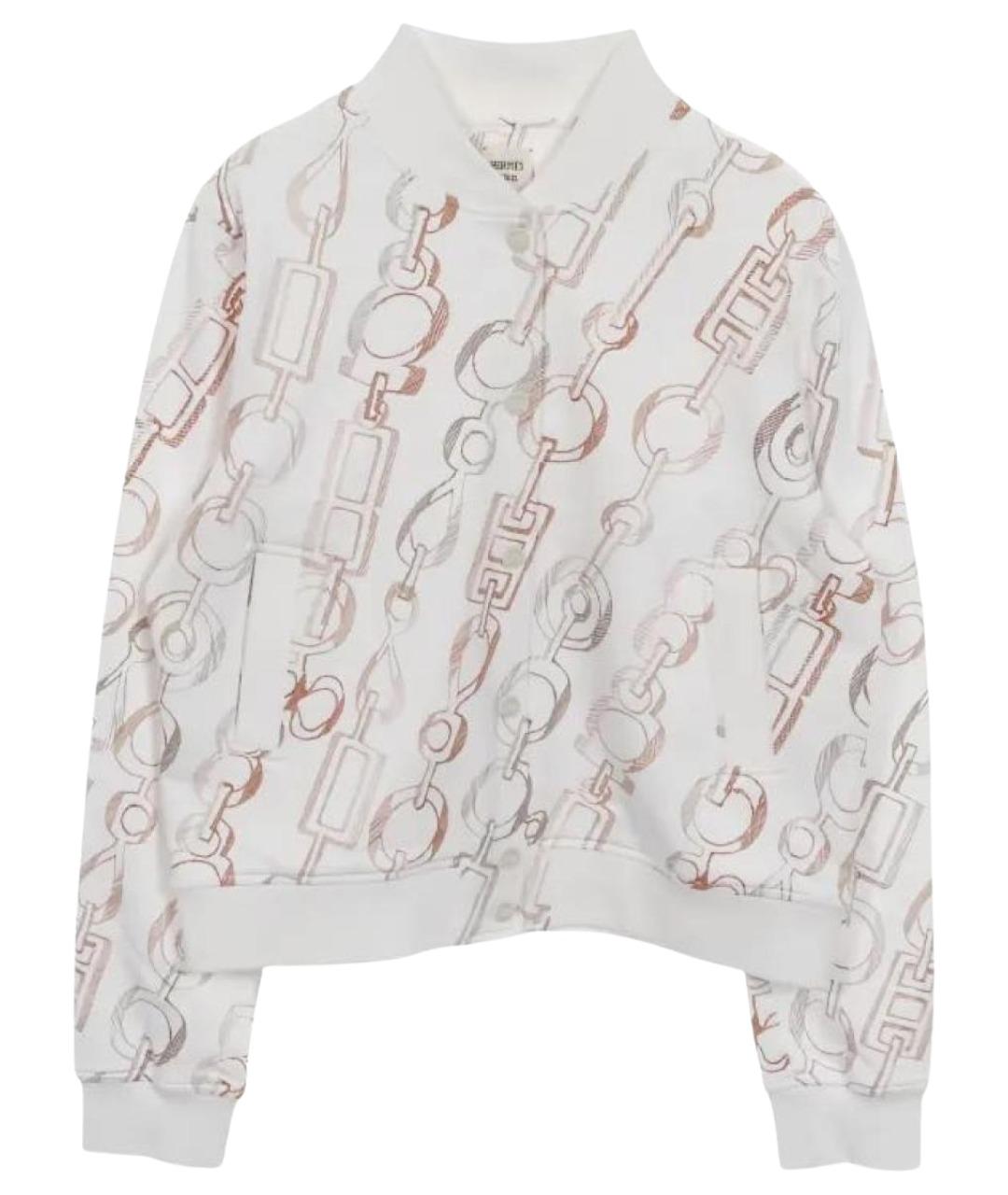 HERMES Белая хлопковая куртка, фото 1