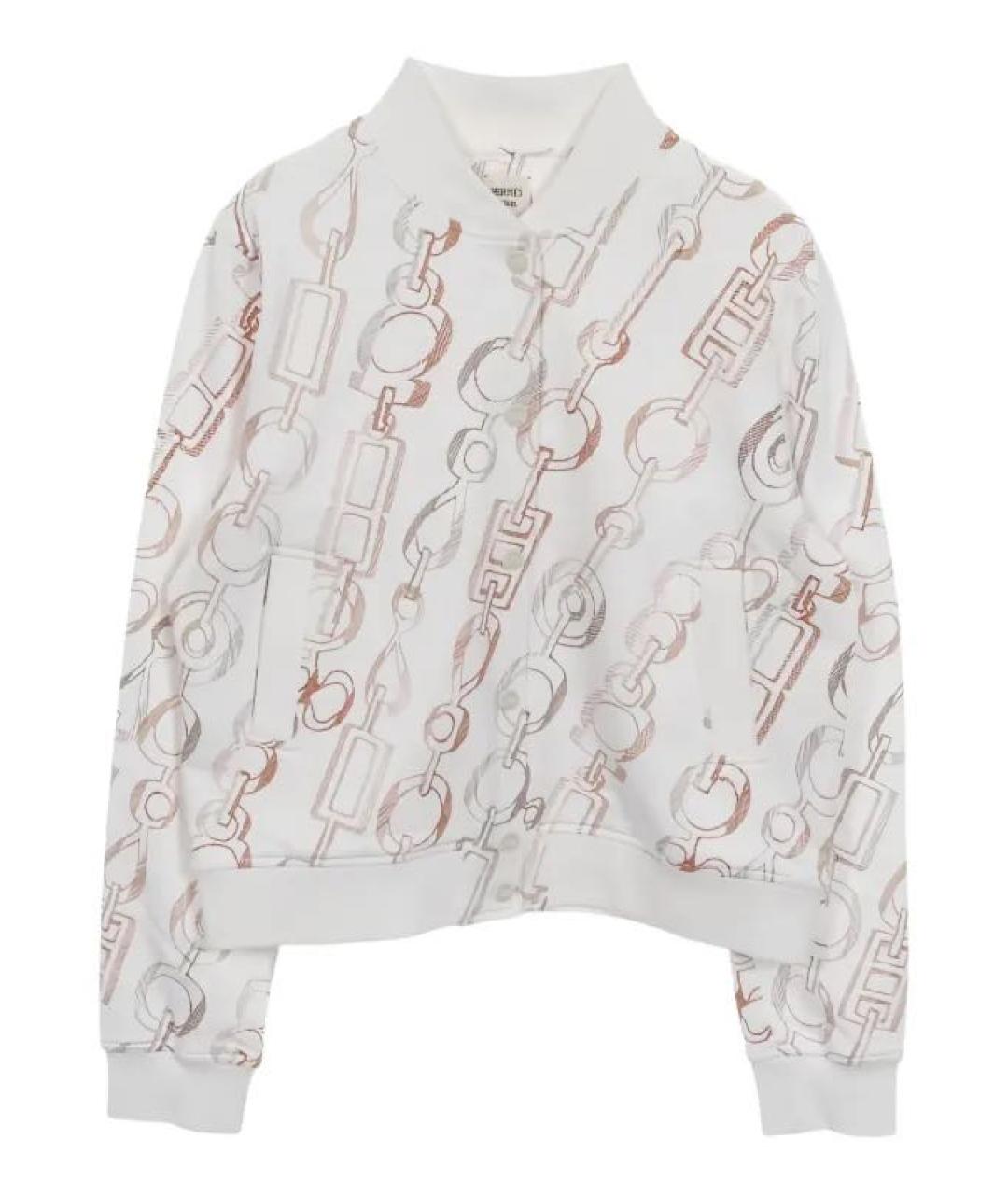 HERMES Белая хлопковая куртка, фото 9