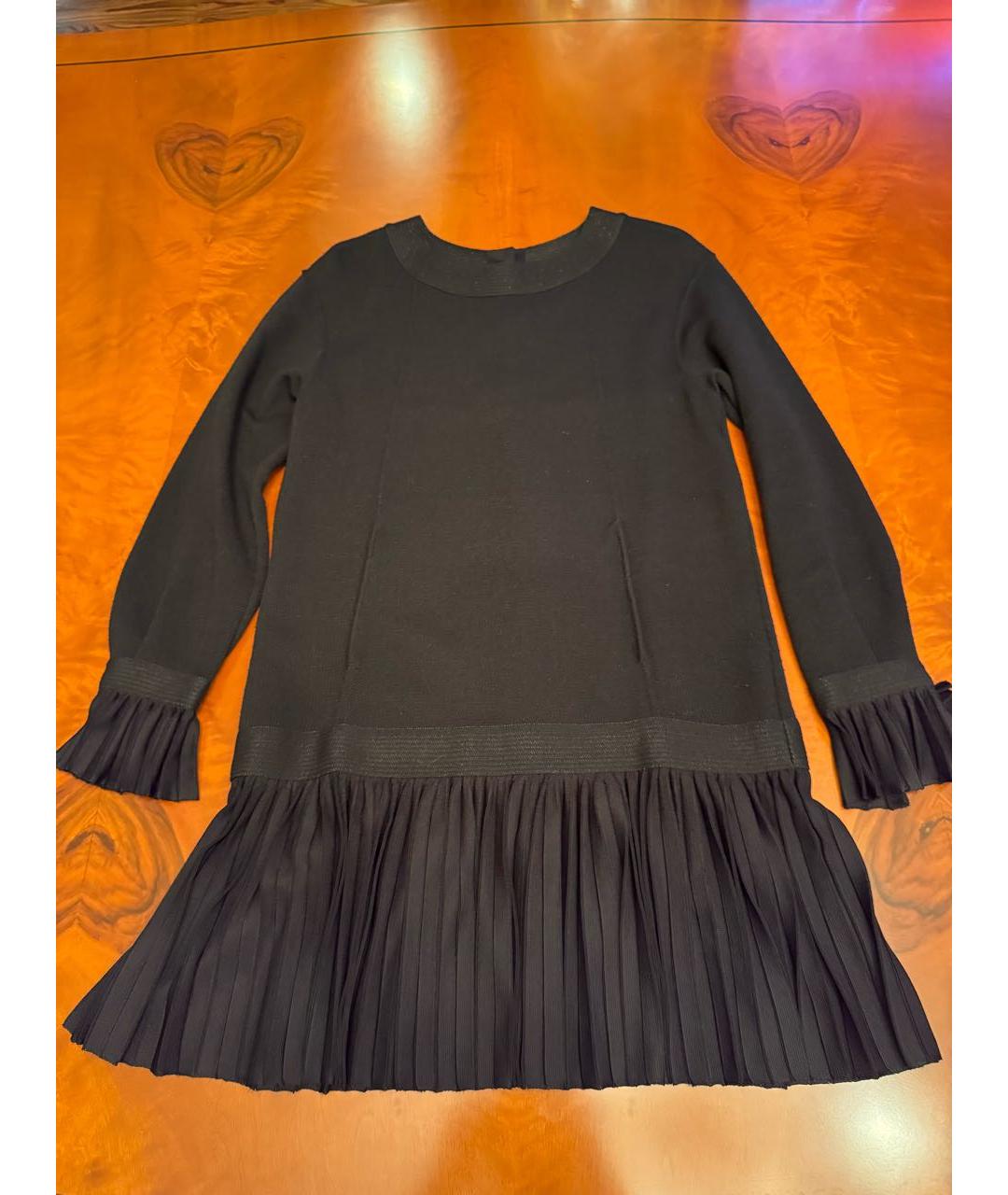 CHANEL Темно-синее вискозное повседневное платье, фото 2