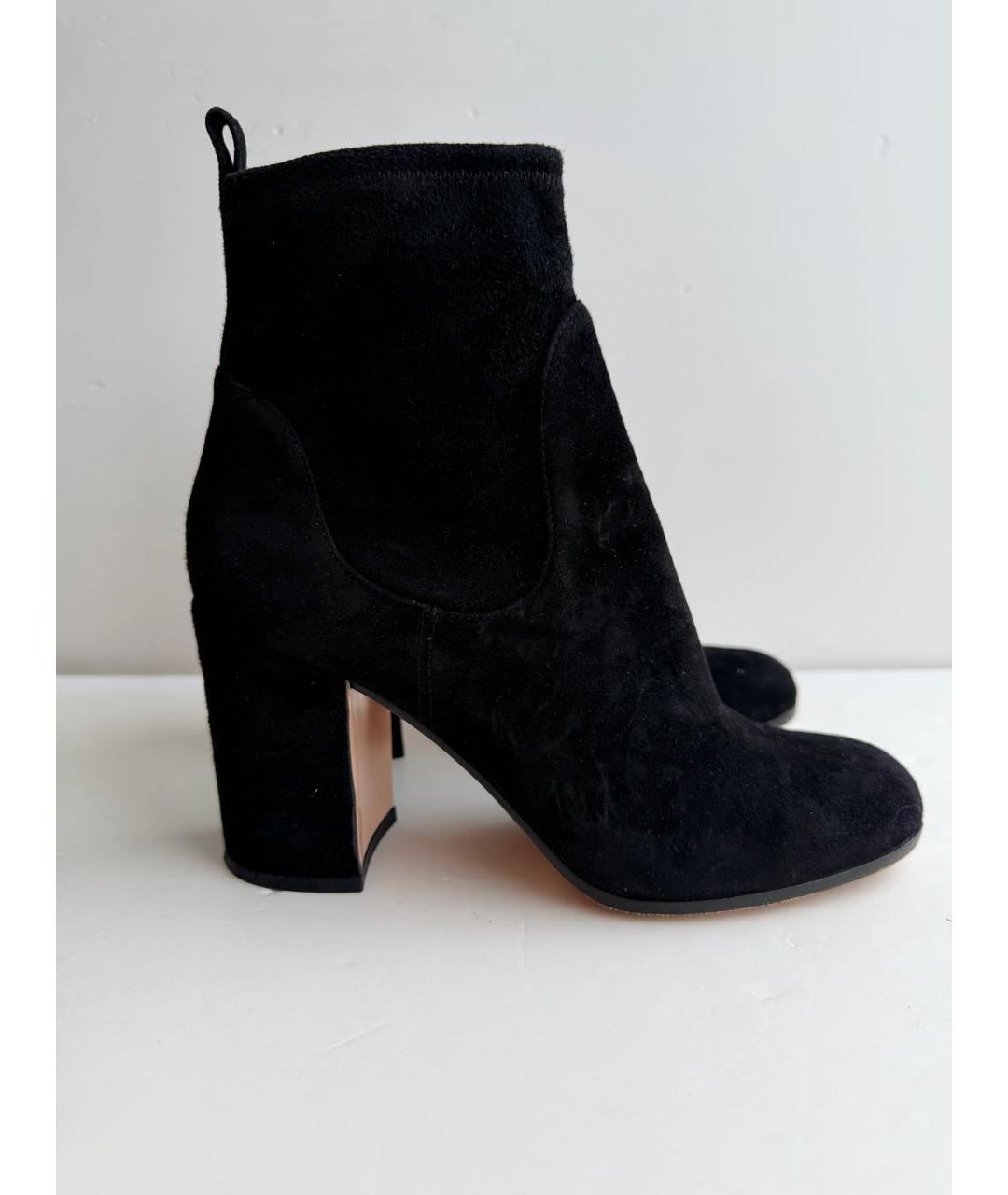 SERGIO ROSSI Черные замшевые ботильоны, фото 4