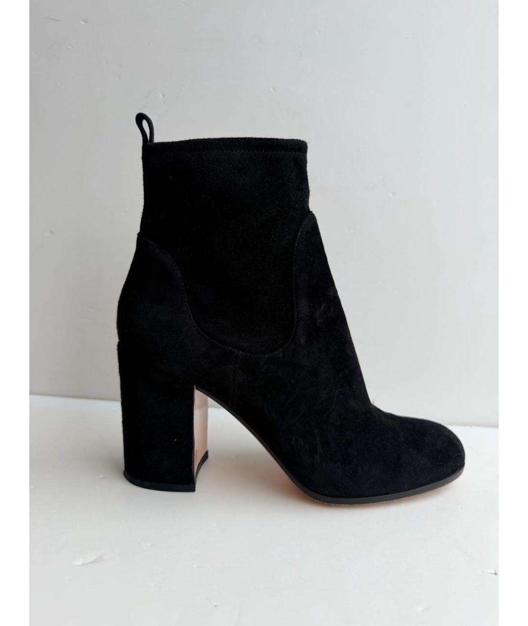 SERGIO ROSSI Черные замшевые ботильоны, фото 7