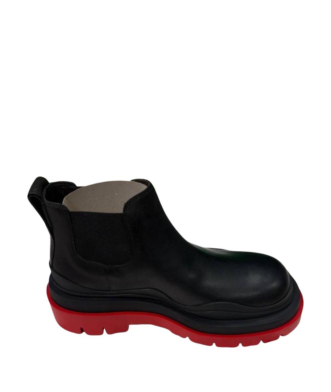 BOTTEGA VENETA Черные кожаные полусапоги, фото 1