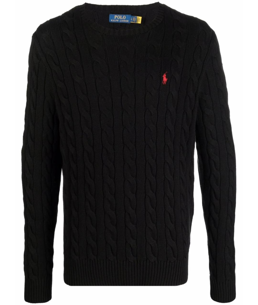 POLO RALPH LAUREN Темно-синий хлопковый джемпер / свитер, фото 1