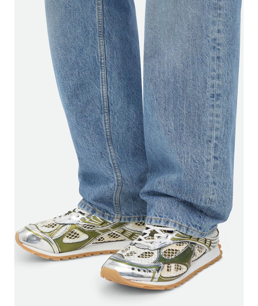 BOTTEGA VENETA Зеленые низкие кроссовки / кеды, фото 2