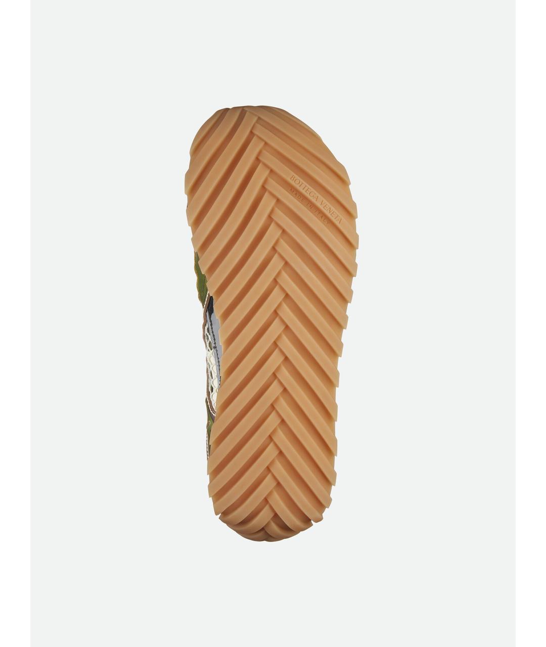 BOTTEGA VENETA Зеленые низкие кроссовки / кеды, фото 7