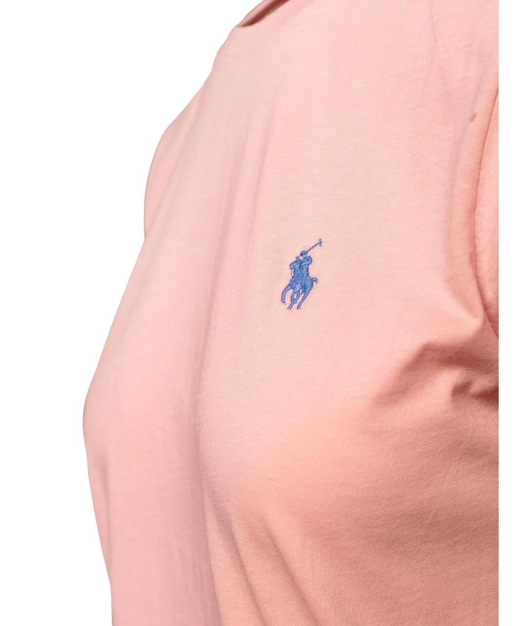 POLO RALPH LAUREN Розовая хлопковая футболка, фото 3